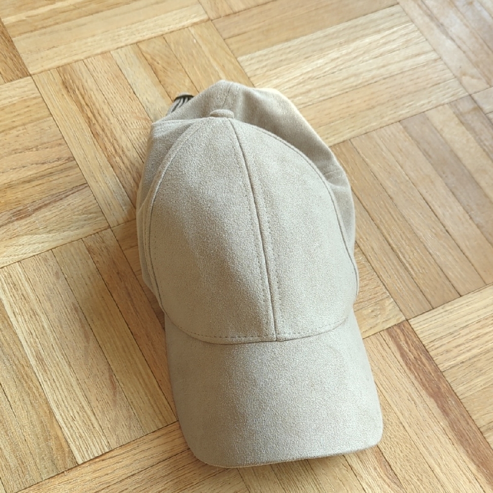 Wilfred Free Beige Faux Suede Baseball Cap